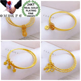 OMHXFC YM02 3-Layer Star Butterfly 24KT Bangle