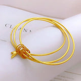OMHXFC YM02 3-Layer Star Butterfly 24KT Bangle