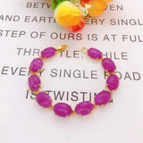 European Hot Fine Woman Girl Party Birthday Wedding Geometric Jade Bracelet
