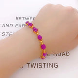 European Hot Fine Woman Girl Party Birthday Wedding Geometric Jade Bracelet