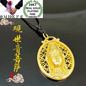 24KT Guanyin Pendant Charm for Wedding Gift