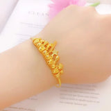 European Hot Fine Woman Girl Party Moon Star 24KT Bracelet Bangle