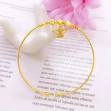European Angel Heart Zircon Bracelet Bangle 24KT