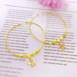 European Angel Heart Zircon Bracelet Bangle 24KT