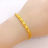European Hot Fine Woman Party Wedding Gift Flower 24KT Bracelet Bangle