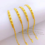 European Hot Fine Woman Party Wedding Gift Flower 24KT Bracelet Bangle
