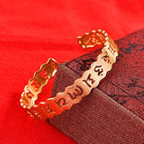 European Bride Party Wedding Hollow Out 24KT Bracelet Bangle