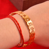 European Bride Party Wedding Hollow Out 24KT Bracelet Bangle