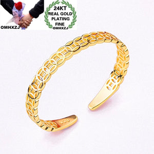 European Fine Woman Bride Party Birthday Wedding Coin 24KT Bracelet Bangle
