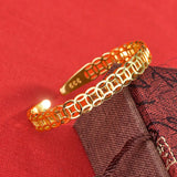 European Fine Woman Bride Party Birthday Wedding Coin 24KT Bracelet Bangle