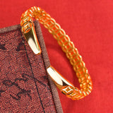 European Fine Woman Bride Party Birthday Wedding Coin 24KT Bracelet Bangle