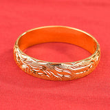 European Fine Dragon Phoenix 24KT Bracelet Bangle
