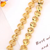 Heart Chain 18KT Bangle Bracelet European Fine Jewelry