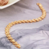 Heart Chain 18KT Bangle Bracelet European Fine Jewelry