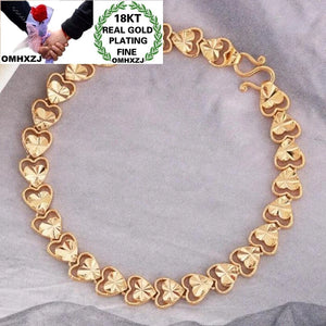Heart Chain 18KT Bangle Bracelet European Fine Jewelry