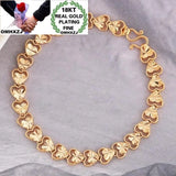 Heart Chain 18KT Bangle Bracelet European Fine Jewelry