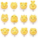 European Fine Birthday Gift Chinese Zodiac Signs Bracelet 24KT Pendant Charm