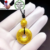 European Unisex Peace Lock 24KT Pendant Charm