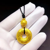 European Unisex Peace Lock 24KT Pendant Charm