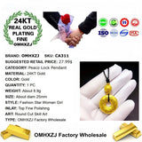 European Unisex Peace Lock 24KT Pendant Charm
