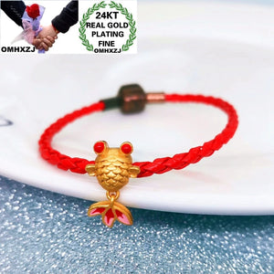 European Party Birthday Wedding Gift Goldfish Bracelet DIY Accessories 24KT