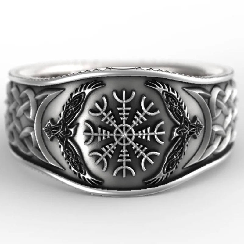 Celtic Compass 925 Silver Ring - European Fine Man Party Birthday Gift