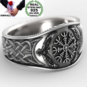 Celtic Compass 925 Silver Ring - European Fine Man Party Birthday Gift