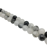 Natural Rutilated Quartz Crystal Loose Beads for Jewelry Making