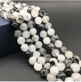 Natural Rutilated Quartz Crystal Loose Beads for Jewelry Making