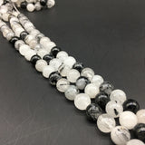 Natural Rutilated Quartz Crystal Loose Beads for Jewelry Making
