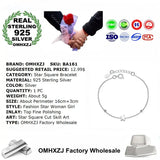 European Hot Woman Girl Party Birthday Wedding Gift 925 Sterling Silver Bracelet