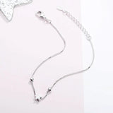 European Slim Star Square 925 Silver Bracelet