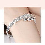 European Woman Girl Party Wedding Gift 925 Silver Bracelet Bangle
