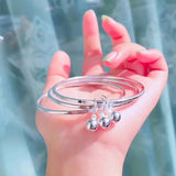 European Woman Girl Party Wedding Gift 925 Silver Bracelet Bangle