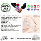 European Woman Girl Party Wedding Gift 925 Silver Bracelet Bangle