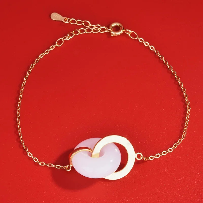 European Fine Hot Woman Girl Party Birthday Wedding Gift Peace Buckle Bracelet