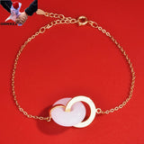European Fine Hot Woman Girl Party Birthday Wedding Gift Peace Buckle Bracelet
