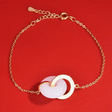 European Fine Hot Woman Girl Party Birthday Wedding Gift Peace Buckle Bracelet