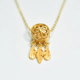 European Woman Girl Party Wedding Gift Hollow Out Feather Pendant