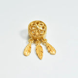 European Woman Girl Party Wedding Gift Hollow Out Feather Pendant