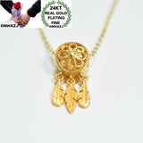 European Woman Girl Party Wedding Gift Hollow Out Feather Pendant