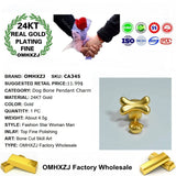 European Woman Man Party Wedding 24KT Pendant Charm