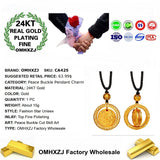 European Hot Woman Party Birthday Wedding Gift Vintage Round Peace Buckle