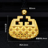 European Hollowed Flower Lock 24KT Pendant Charm