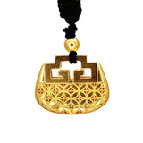 European Hollowed Flower Lock 24KT Pendant Charm
