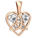 European Fine Woman Party Birthday Wedding Gift Heart Zircon Pendant