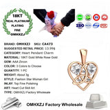 European Fine Woman Party Birthday Wedding Gift Heart Zircon Pendant