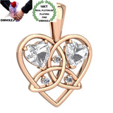 European Fine Woman Party Birthday Wedding Gift Heart Zircon Pendant