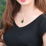 European Vintage Flower Water Drop Pendant Charm