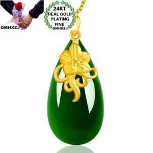 European Vintage Flower Water Drop Pendant Charm